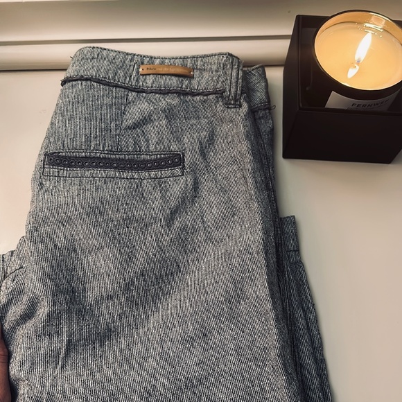 Pilcro and the Letterpress Blue Chambray Linen Blend Wide Leg Pants Size 4 - Picture 4 of 4